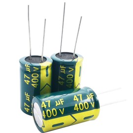 YUNGUI 10pcs 400V 47uF Capacitor,Electrolytic Capacitors 400V,47uf Aluminum Capacitors High Frequency Industrial Electrical Capacitors for DIY Soldering Electronic Projects 16x25MM