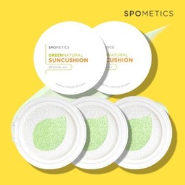 Spometics Green Natural BIG Sun Cushion (2 main products + 3 refills) / 스포메틱스 그린네츄럴 BIG 선쿠션 본품2+리필3 세트
