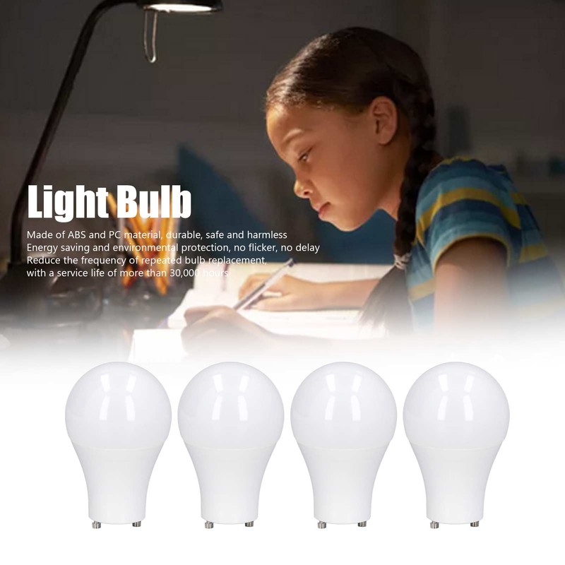 4PCS GU24 Light Bulb High Brightness Energy Saving LED A19