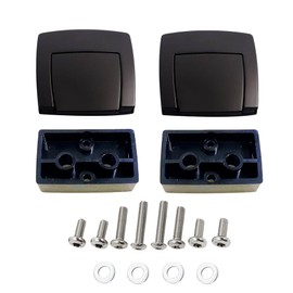 Motorcycle Tour Pack Trunk Lock & Keys, Tour Pack Trunk Latches with Spacers and Lid Catch Fits for Harley Tour Pak Touring Classic Electra Ultra 1985-2013 Chrome&Black (Black)