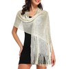 Sparkling Metallic Shawls and Wraps for Evening Party Formal Dresses