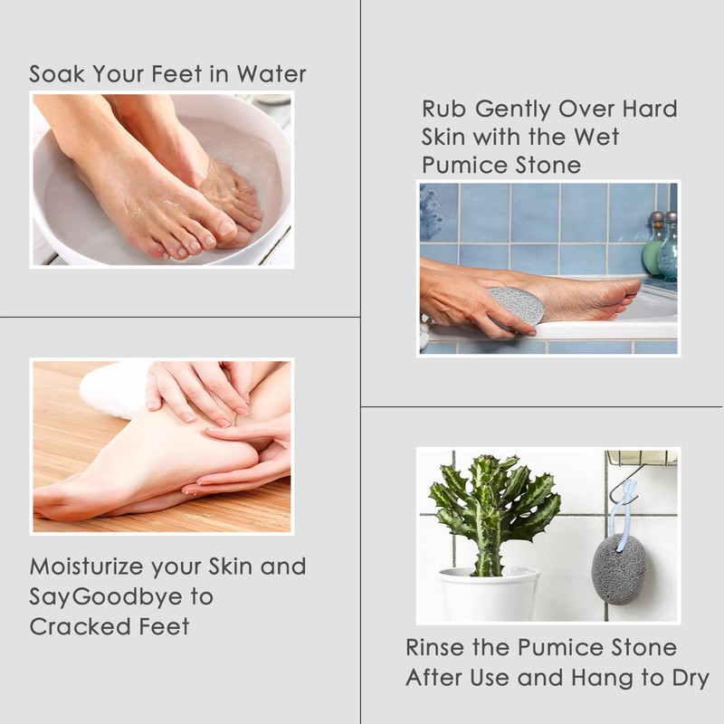 Pumice Stone 2 Pcs - Foot Pumice Stone for Feet
