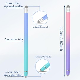 Touchscreen Pen, 2 in 1, Capacitive Stylus Touch Pen, High Sensitivity Tablet Pen, Universal Touchscreen Stylus Pen for All Tablets/Smartphone, Compatible with Android/iOS