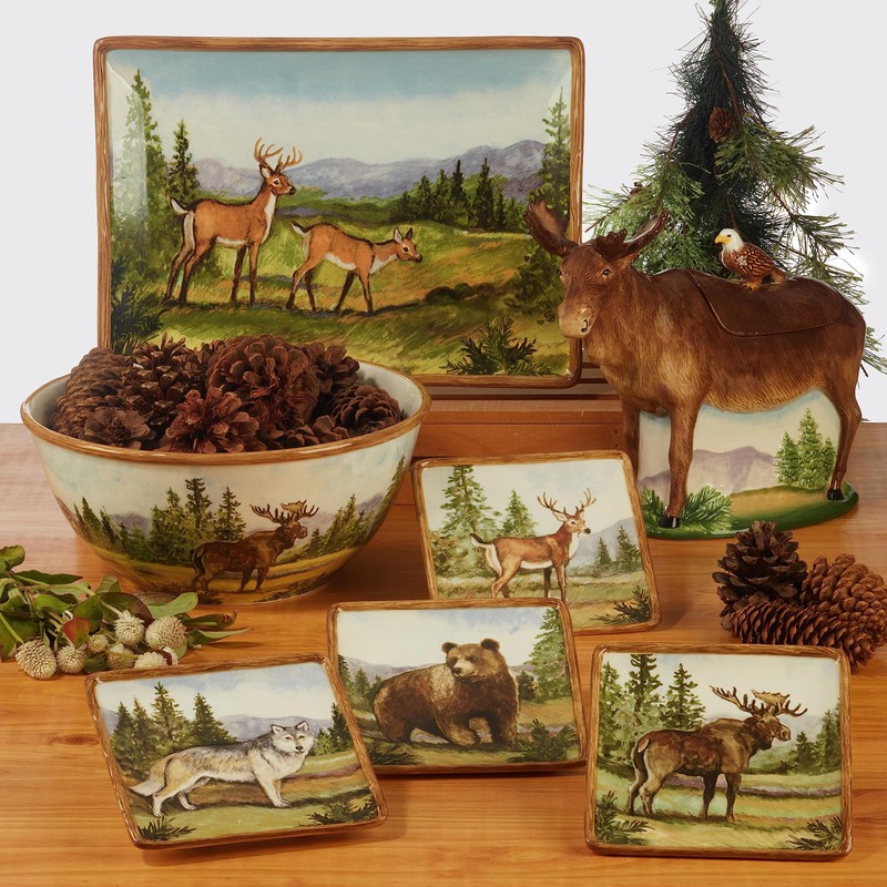 Certified International Mountain Summit 3-D Moose Cookie Jar