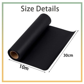 Jotia 1 Roll 30cm X 10m Black Kraft Paper Roll, Kraft Wrapping Paper Roll Recycled Kraft Paper for Gift Wrapping, Wall Art, Postal, Shipping, Bouquet Flower Wrapping, DIY Arts Crafts, Bulletin Board