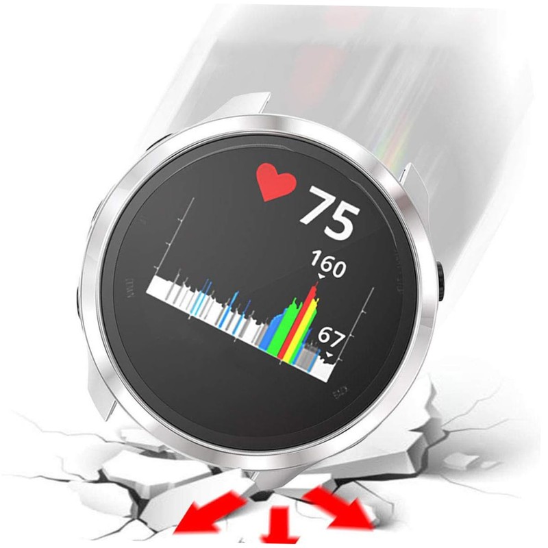 SHOWERORO Electroplated Protective Watch Case for Smartwatch Silver TPU Cover