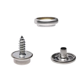 Mini Skater 4 Sets Fastener Screw Snap Stainless Steel Marine Grade Upholstery Boat Cover Button Fastener Kit for Furniture Canvas Fabric Boats Outdoor (4 Sets - Silver)