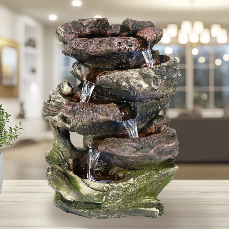 Sunnydaze Tabletop Water Fountain - Relaxing Indoor Desktop Water Feature