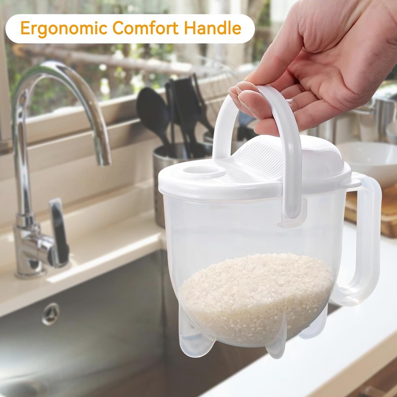 Rice Washer, Rice Washer Strainer Bowl Rice Cleaner Bowl Rice