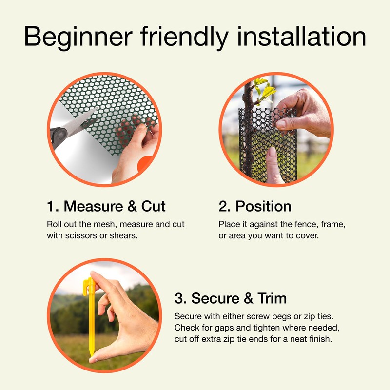 Maporch Plastic Chicken Wire Fencing for Pet Protection - 15.7"