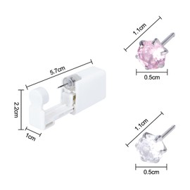 4 Pcs Ear Piercing Kit Painless, Piercing Kit Disposable with Ear Studs, Ear Piercing Gun Safety Asepsis, Peircing Kit Self Piercing Gun with Sterilised Cotton Pads for Women Men