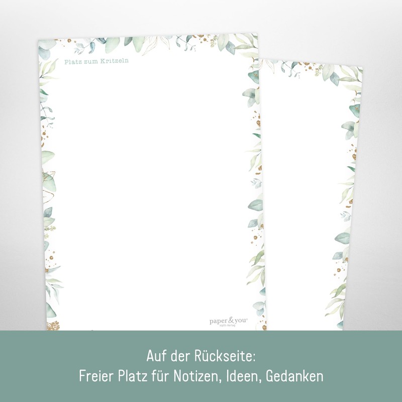 paper&you® A5 To-Do Listen Pad [Gold Leaf] 50 Pages Including