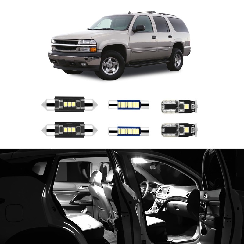 21Pcs Car Interior Lights: Super Bright Bulbs 6000K White LED