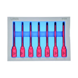 Laser 9184 Insulated Extra Long Slim Star Bit Socket 3/8" D T10 to T40-7pc