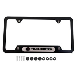License Plate Frame for Trailhunter Stainless Steel Car Accessories Black 1PC