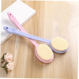 Healvian 2pcs Daily Use Handle Shower Brush Ergonomic Exfoliating Bath Scrubber for Body Cleaning Gentle Skin Easy to Dry for Bathroom Soft Texture Back Brush Light