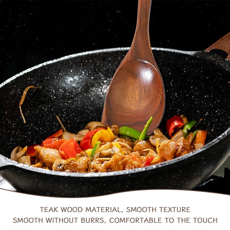 EOWVISN 1 Piece Wooden Spoon And 1 Piece White Hook,