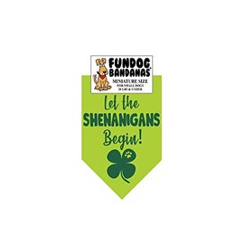 Let The Shenanigans Begin! Dog Bandana (Miniature for Small Dogs Less Than 20 lbs)