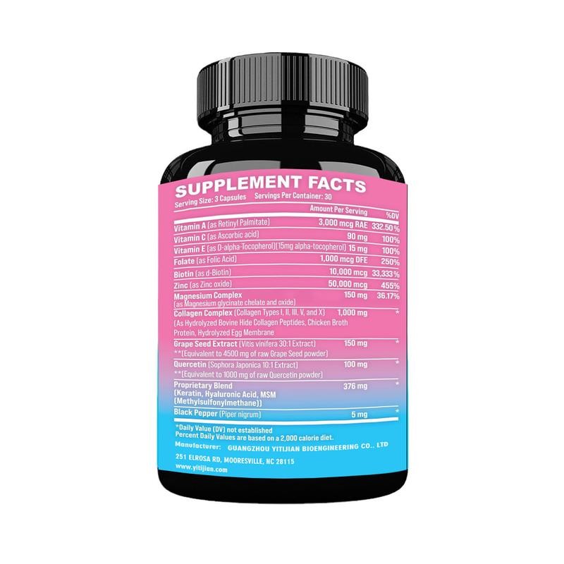 Biotin Collagen Capsules | 60 grains