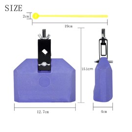 Blue Cowbell, Music Performance Tool, Cowbell For Drum Set, Cowbell Instrument, With Drum Sticks,Used As A Cheering Bell, Alarm Bell Or Percussion Instrument