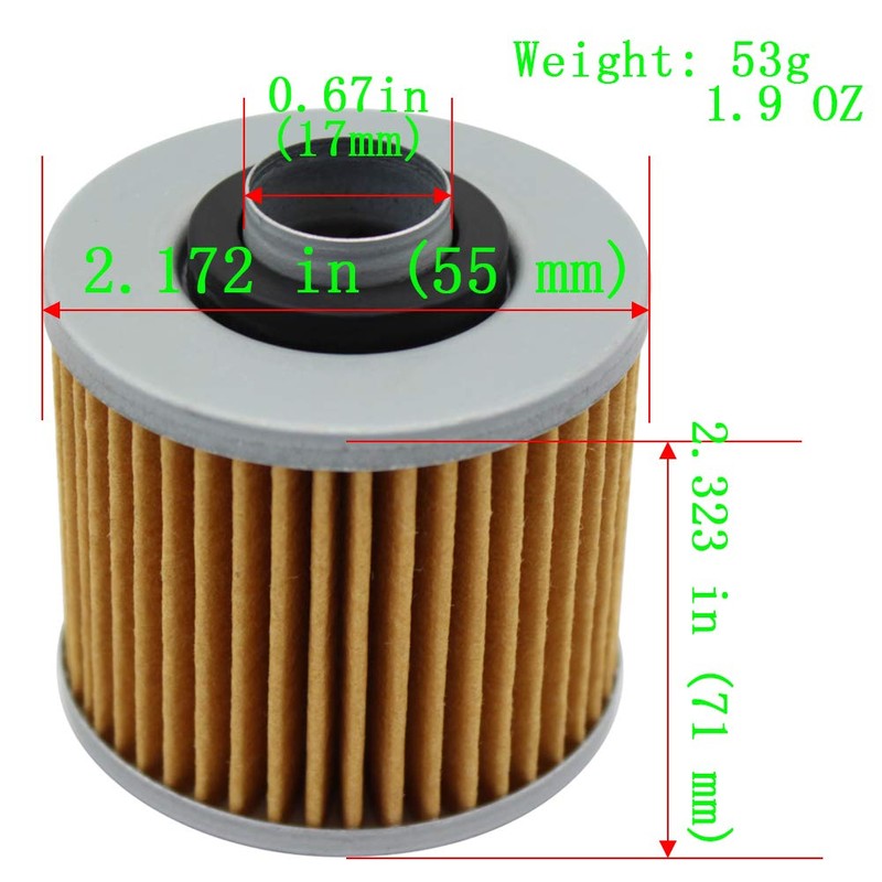 Cyleto Filtro de aceite para YAMAHA XVS1100 V-STAR 1100 CLASSIC