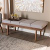 Baxton Studio Larisa Fabric Upholstered Wood Bench in Beige and