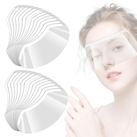 Highlight Cap, Transparent Visor Face Protection, 50 Pieces Safety Plastic Face Protection Mask, for Barber Hair Salon, Hair Cutting Colouring, Shampoo, Eye Protection, Beauty Salons, Makeup