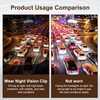 LUPATDY Clip-on Night Driving Glasses, Night Driving Glasses for Glasses