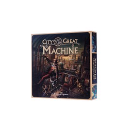 City of The Great Machine Board Game | 1-4 Players | Ages 14 and up | Steampunk | One-vs-Many | Hidden Movement | Cooperative & Solo | Average Playtime 45-90 min