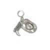 Dangle Cowboy Hat and Boot Charms Bead for Bracelets
