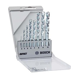 Bosch Juego c/ 8 Brocas para hormigón encastre cilíndrico CYL-1 Ø3-4-5-6-7-8-9-10 mm