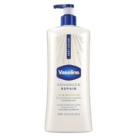 Vaseline Intensive Care loción para manos y cuerpo Advanced Repair Unscented 32 oz | Body moisturizer delivers 72HR moisture with Vaseline Jelly & Ult