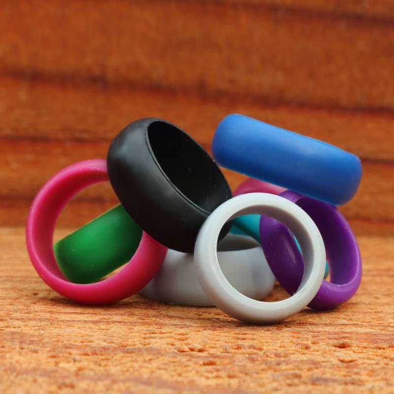 SayitBands.com Mens Blue Silicone Ring Size 10