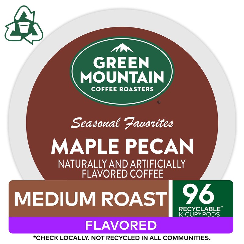 Green Mountain Coffee Roasters Maple Pecan Coffee,Keurig K-Cup Pods, Light