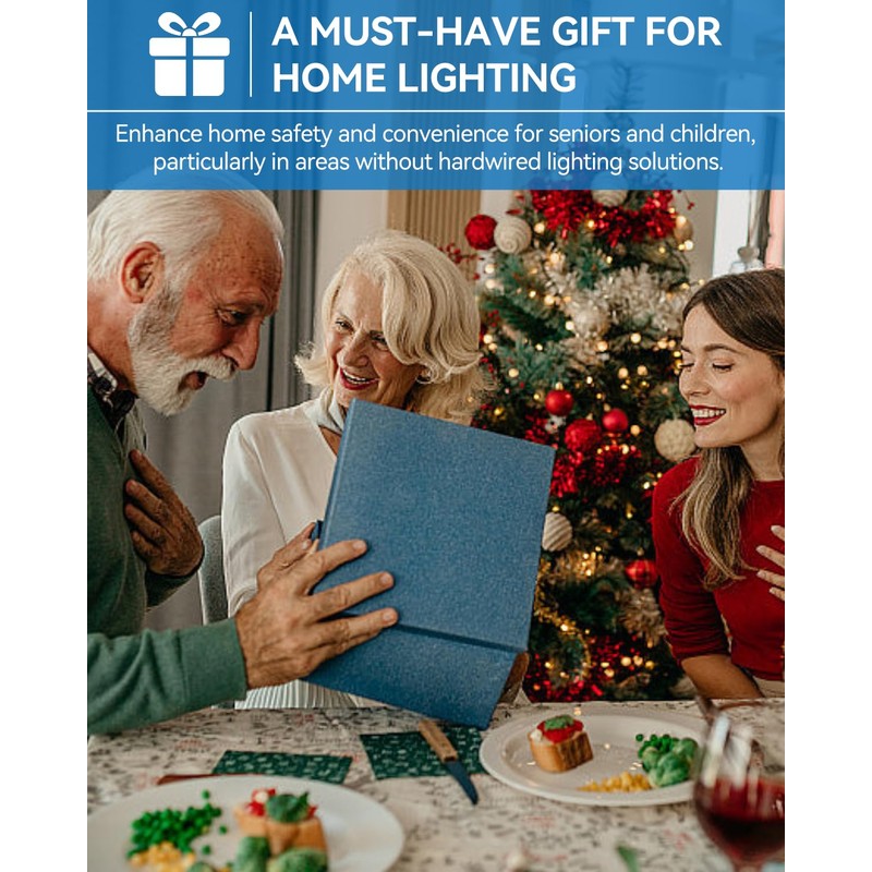 WirelessGlow Rechargeable Light Bulbs with Remote, 3 Color Temperatures and