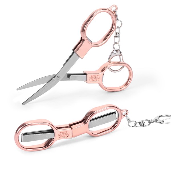 2 Pcs Mini Folding Scissors,Stainless Steel Nurse Scissors Foldable,Small Scissor