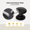 Goldenwarm 25 Pack Cabinet Knobs Black Cabinet Knobs Round Black