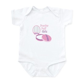 CafePress Powder Puff Body Suit Cute Infant Bodysuit Baby Romper Cloud White