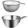 OUNONA 1 Set Stainless Steel Colander with Handle Bowl Set