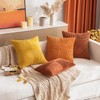MIULEE Rust Corduroy Pillow Covers Pack of 2 Boho Fall