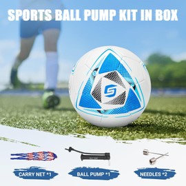 SARETAS Soccer Ball, Size 5, PU Leather, 32 Panels, Machine Stitched, Ideal for Training and Play, Great Gift for All Ages