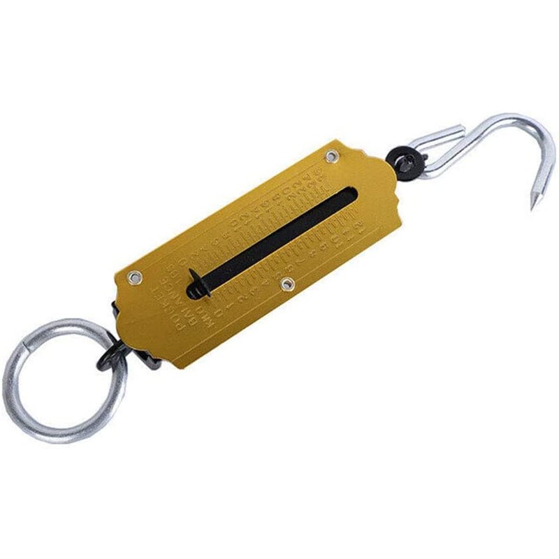 Spring Balance Scales 25KG Hanging Hook Handheld Metal Weighing Scale