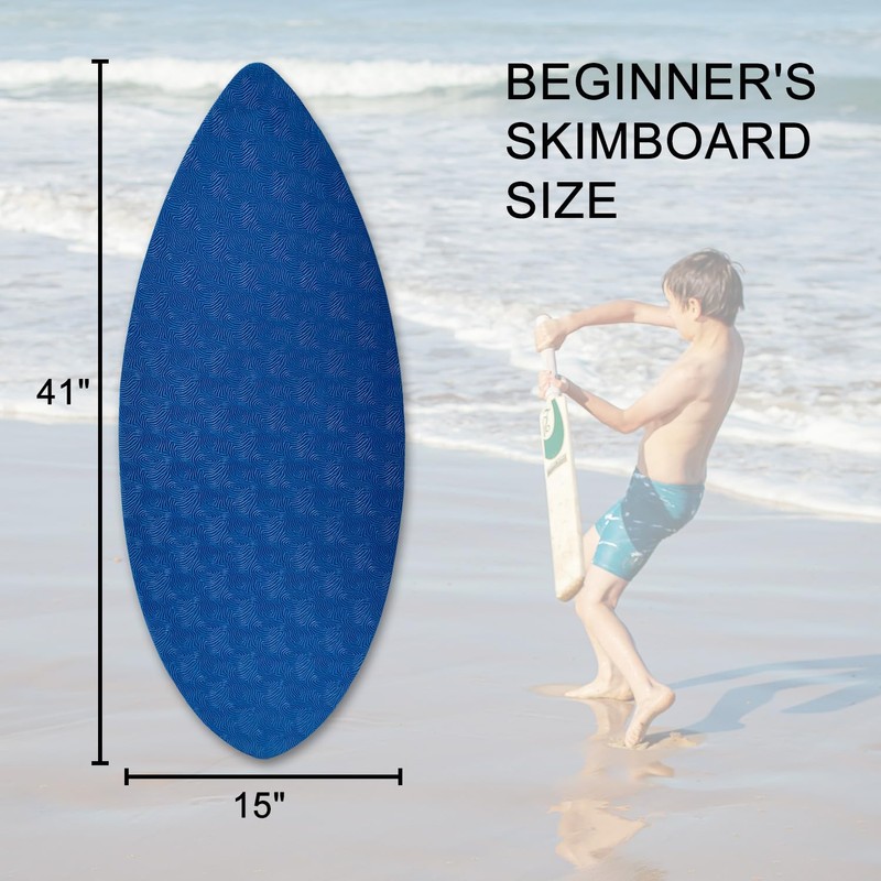 iBOARD Skipper Skimboard 36/41" – Gloss Wood Board w/ Traction