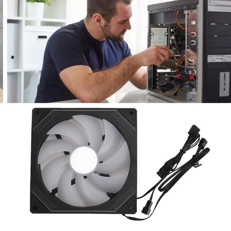 ARGB Chassis Fan 140x140x25mm Synchronized Light Quiet Heat Dissipation Cooling