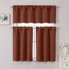 Simplebrand Terracotta Valance for Windows, Short Blackout Curtains for Kitchen/Small