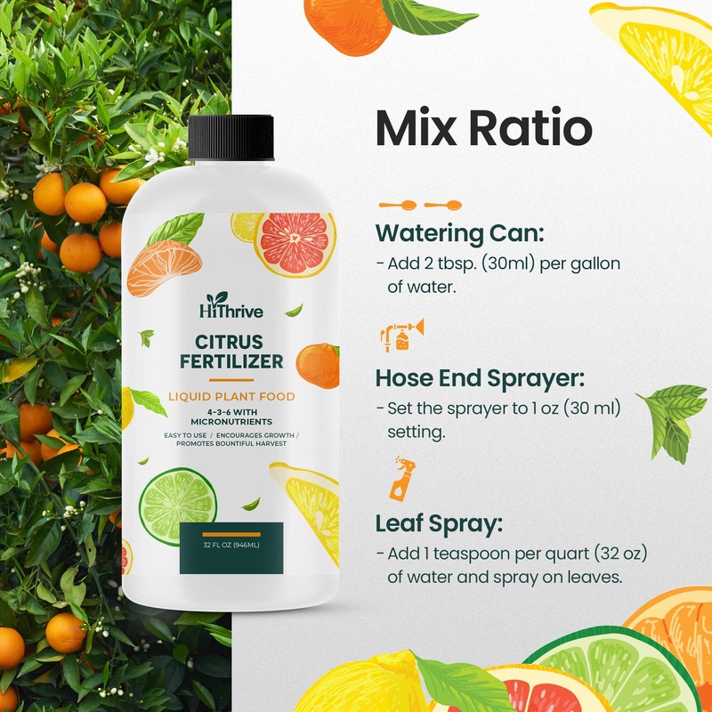 32oz Citrus Fertilizer - Makes 32 Gallons of 2-in-1 Citrus