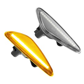 A ABSOPRO LED Side Marker Light F18950925 Front Driver Passenger Turn Signal Lights Fender Sidemarker Lamps for Mazda ND MX-5 Clear Lens Amber LED Light 1 Pair