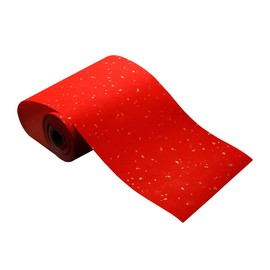 Red Xuan Paper Roll,Calligraphy Rice Thicken Paper Scrolls, Blank Chinese Couplets Chunlian Paper Cut for Chinese Spring Festival Party Decor,Half Raw Ripe 17cmx50m (6.7inch*164ft), Golden Point)