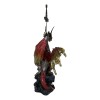 Red King's Knight Armored Dragon With Gothic Skull Sword Letter
