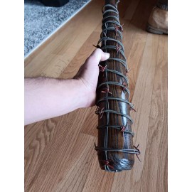 Unbranded Dark Brown "LUCILLE" Negan's Replica Barbed Baseball Bat! The Walking Dead
